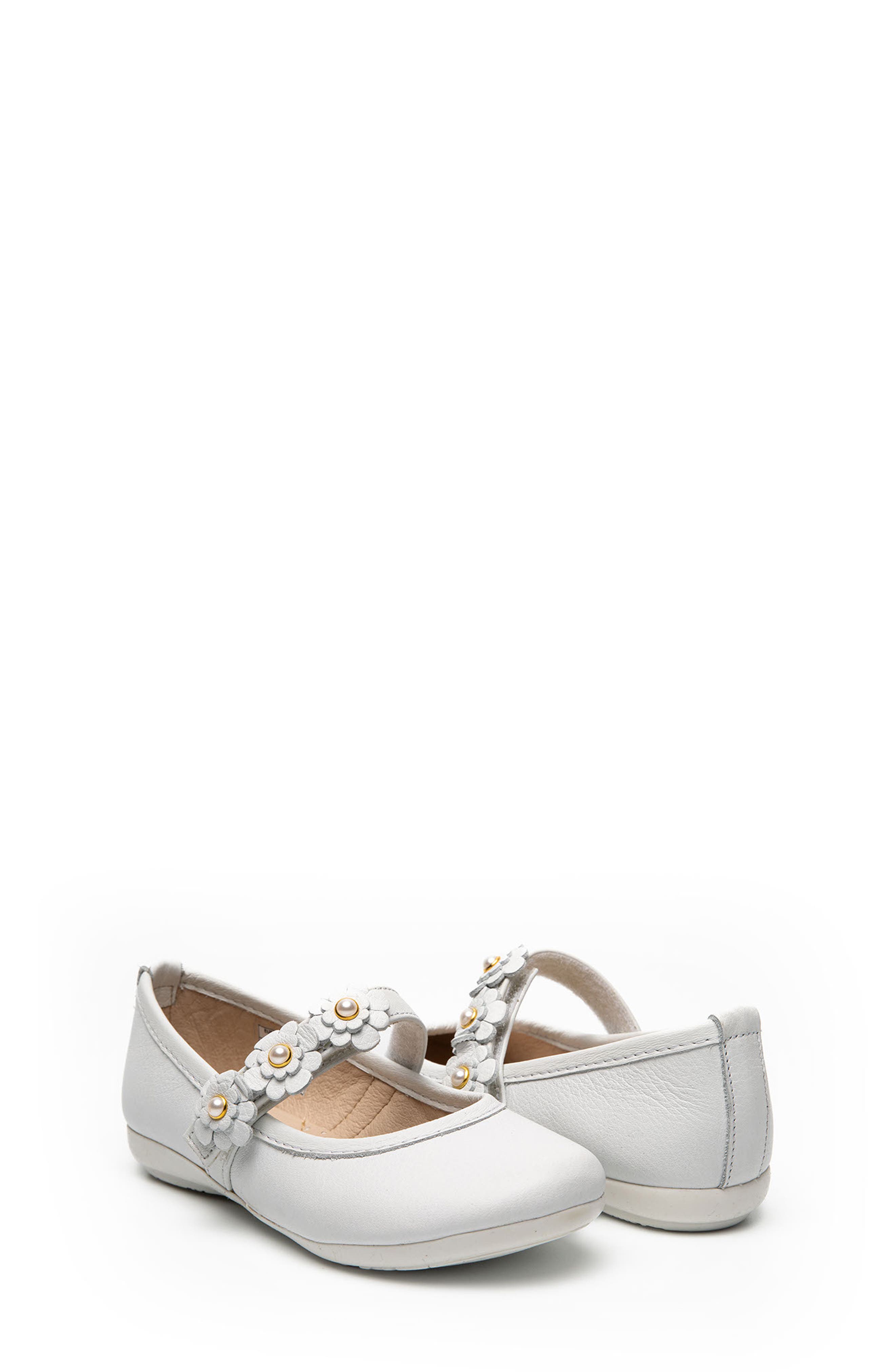 CHILDRENCHIC Kids' Betty Mary Jane Flat, Alternate, color, White