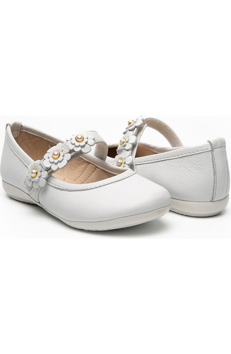 CHILDRENCHIC Kids' Betty Mary Jane Flat, Alternate, color, White