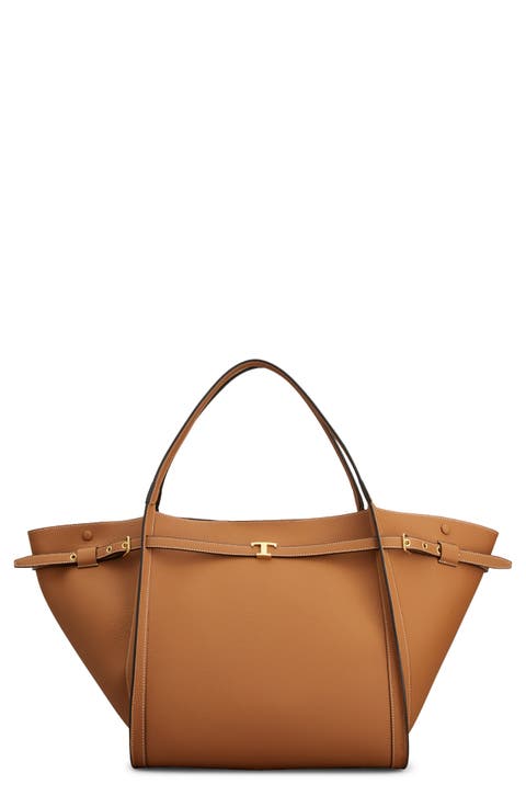 Medium T Timeless Leather Tote