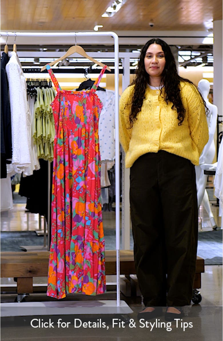 Himera Floral Kells Smocked Maxi Sundress, sales video thumbnail