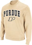COLOSSEUM Men's Colosseum Gold Purdue Boilermakers Arch & Logo Crew Neck Sweatshirt