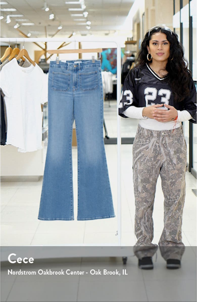 Good Legs Patch Pocket Flare Jeans, sales video thumbnail