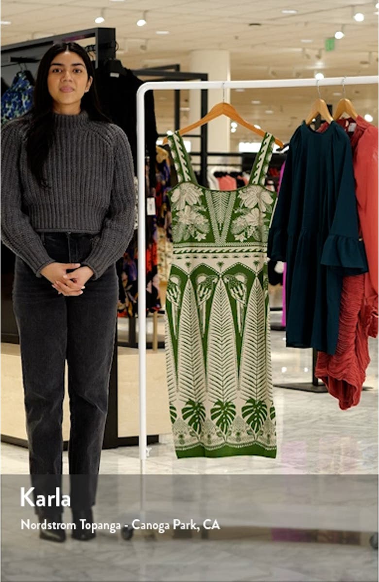 FARM Rio Macaw Jacquard Sweater Dress | Nordstrom