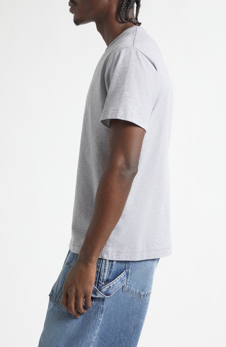 JW Anderson Embroidered Anchor Logo Cotton T-Shirt, Alternate, color, Mid Grey Melange