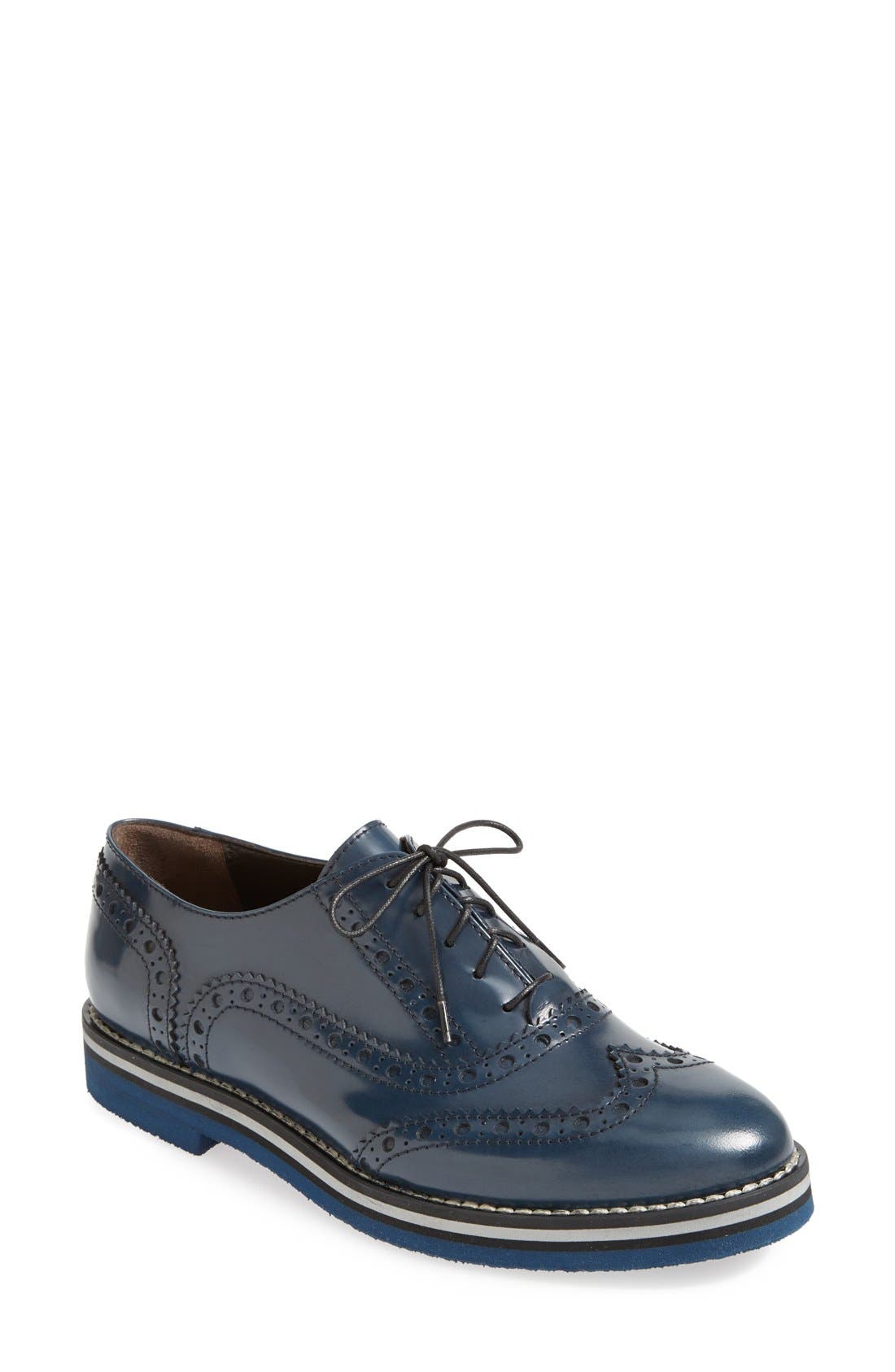 Attilio Giusti Leombruni Brogue Oxford, Alternate, color, BLUE