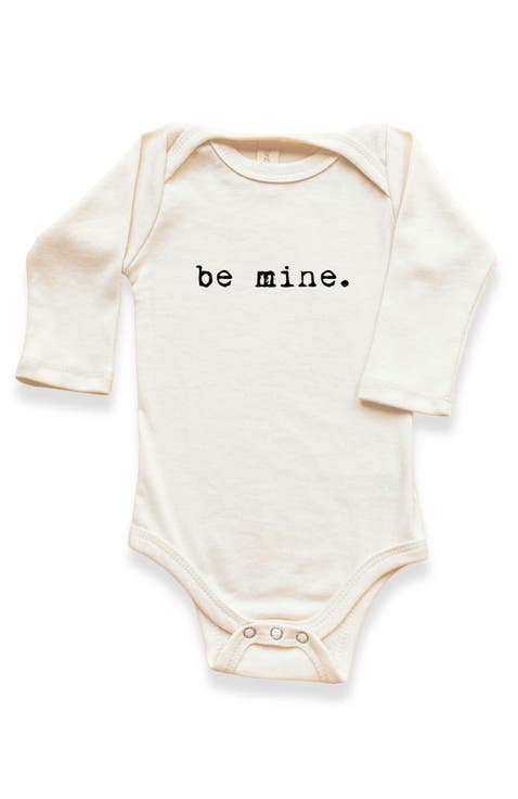 Be Mine Gender Inclusive Organic Long Sleeve Baby Bodysuit
