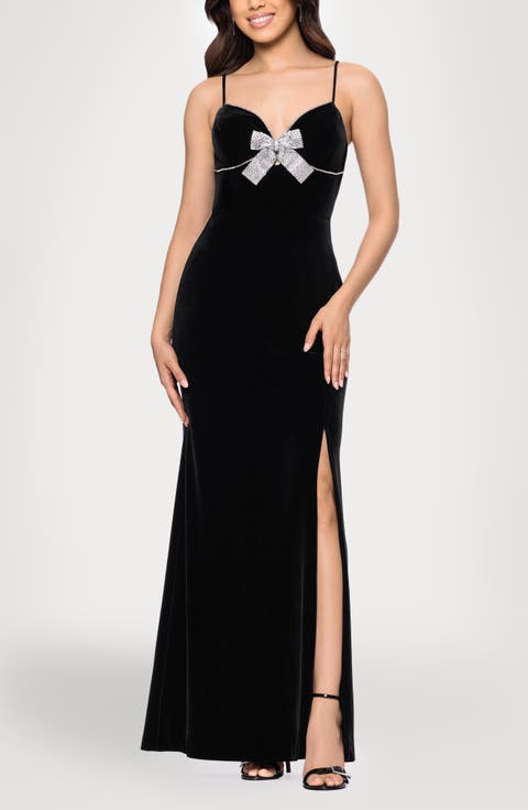 Bow Velvet Gown