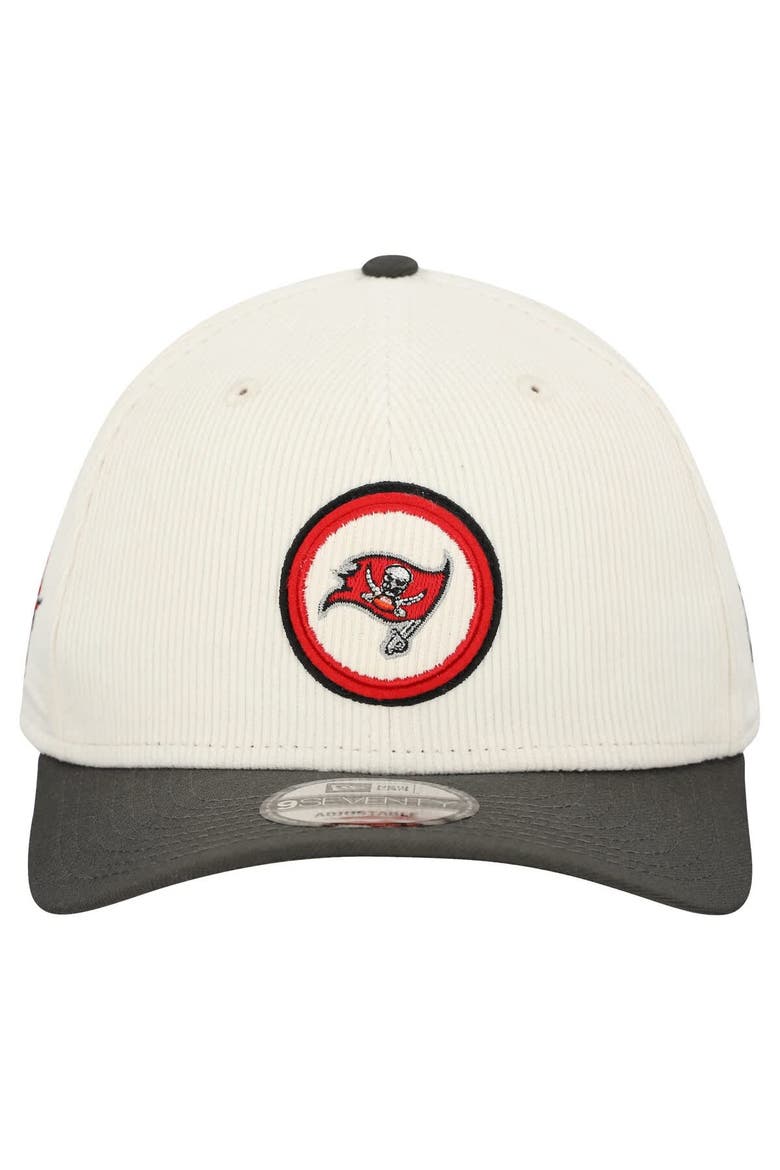 Men's New Era  Stone Tampa Bay Buccaneers  Loyal Corduroy 9SEVENTY Adjustable Hat, Alternate, color, Stone
