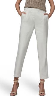Donna Karan New York Linen Blend Straight Leg Ankle Pants