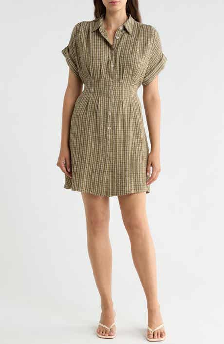 Roll Sleeve Shirtdress