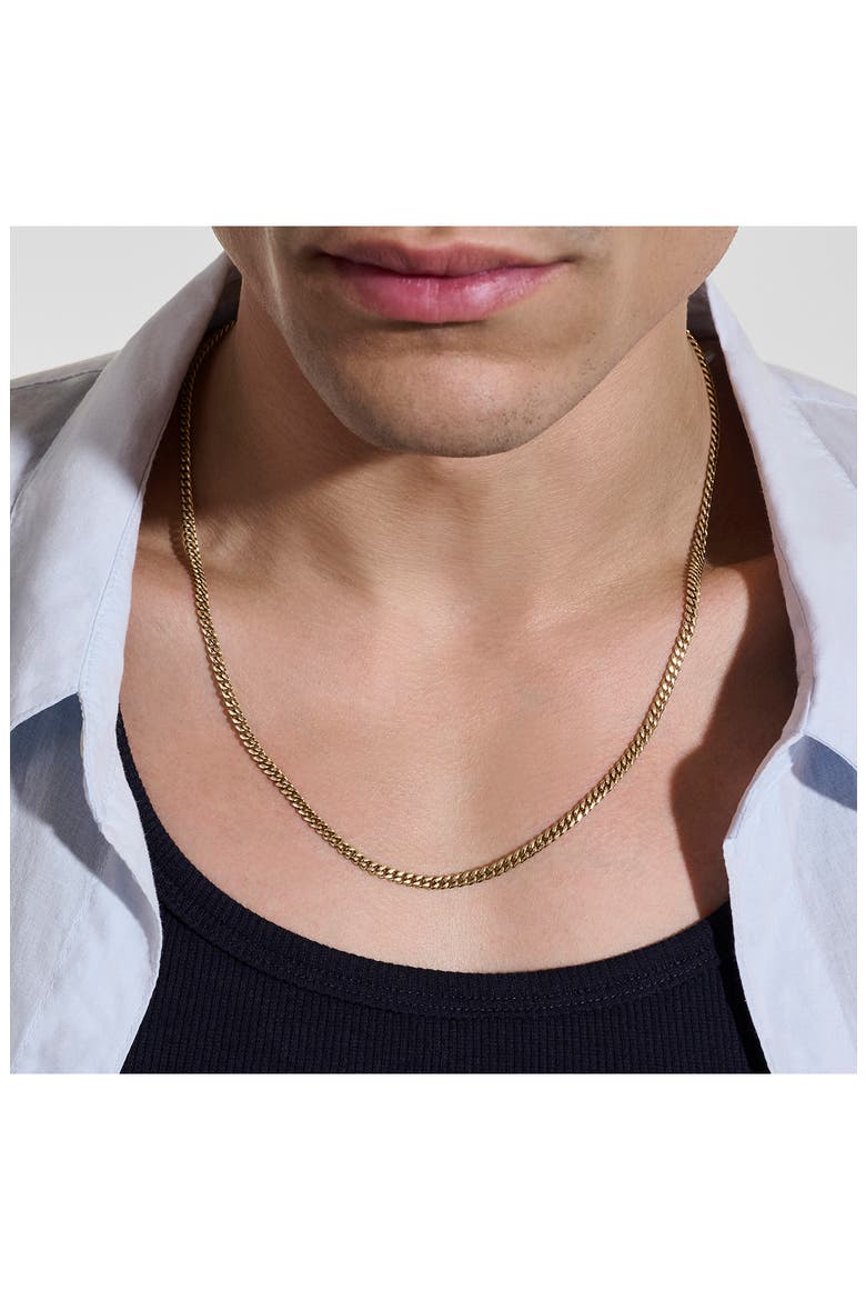 Curb Chain Necklace, 3.9mm, Alternate, color, GOLD