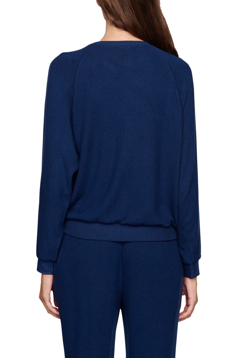 Eberjey Cozy Time Lounge Pullover, Alternate, color, Navy