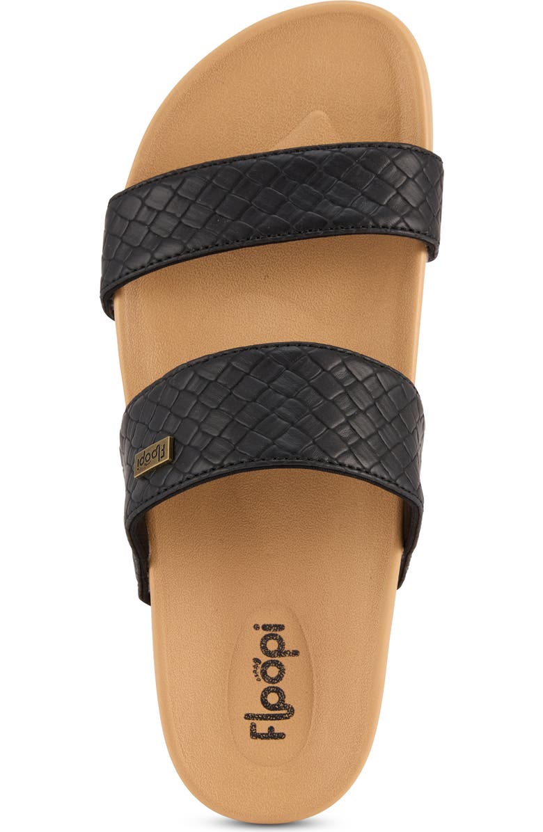 FLOOPI Double Strap Slide Sandal, Alternate, color, Black