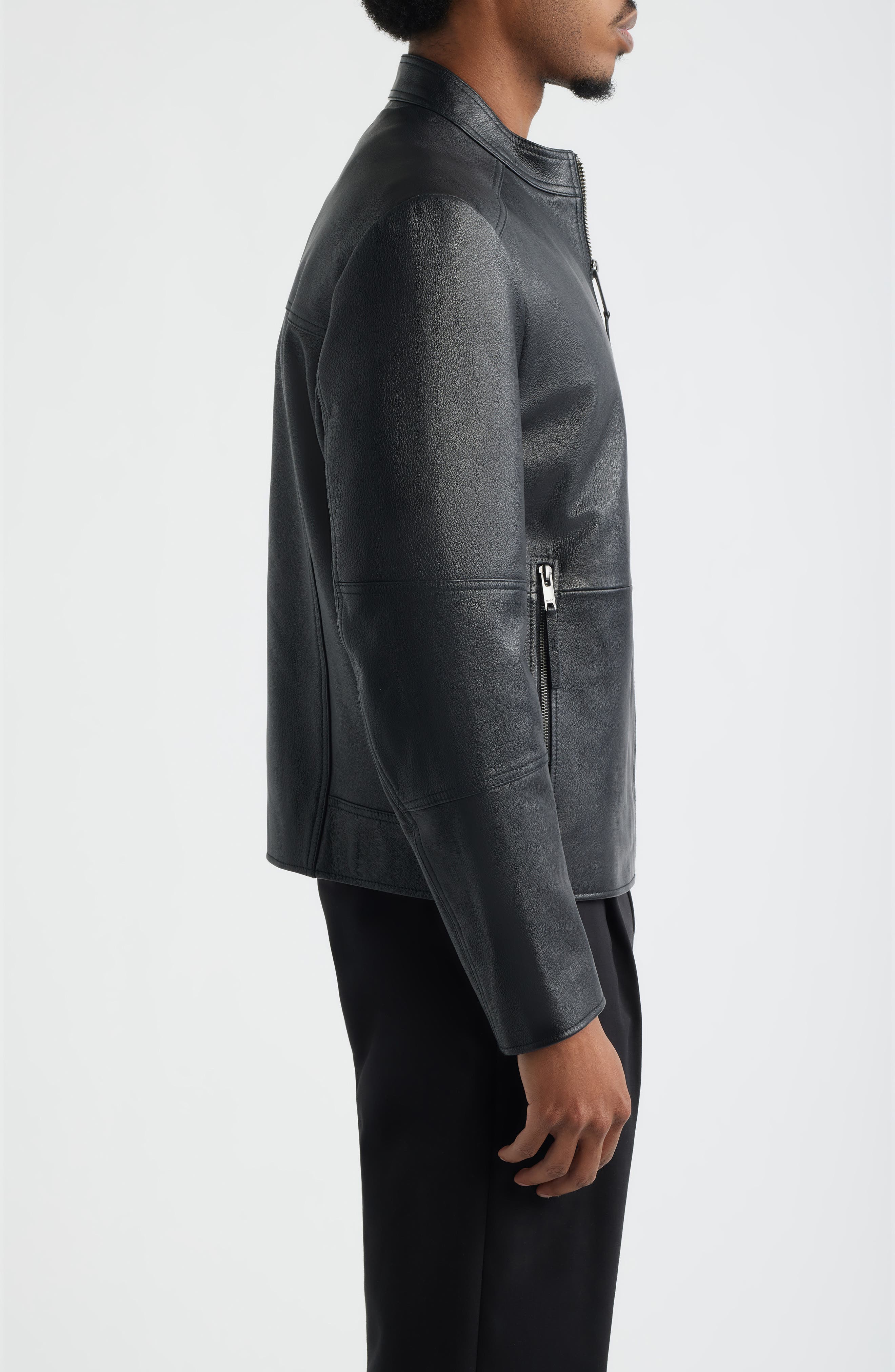 HUGO Lokis Leather Jacket — фото 3