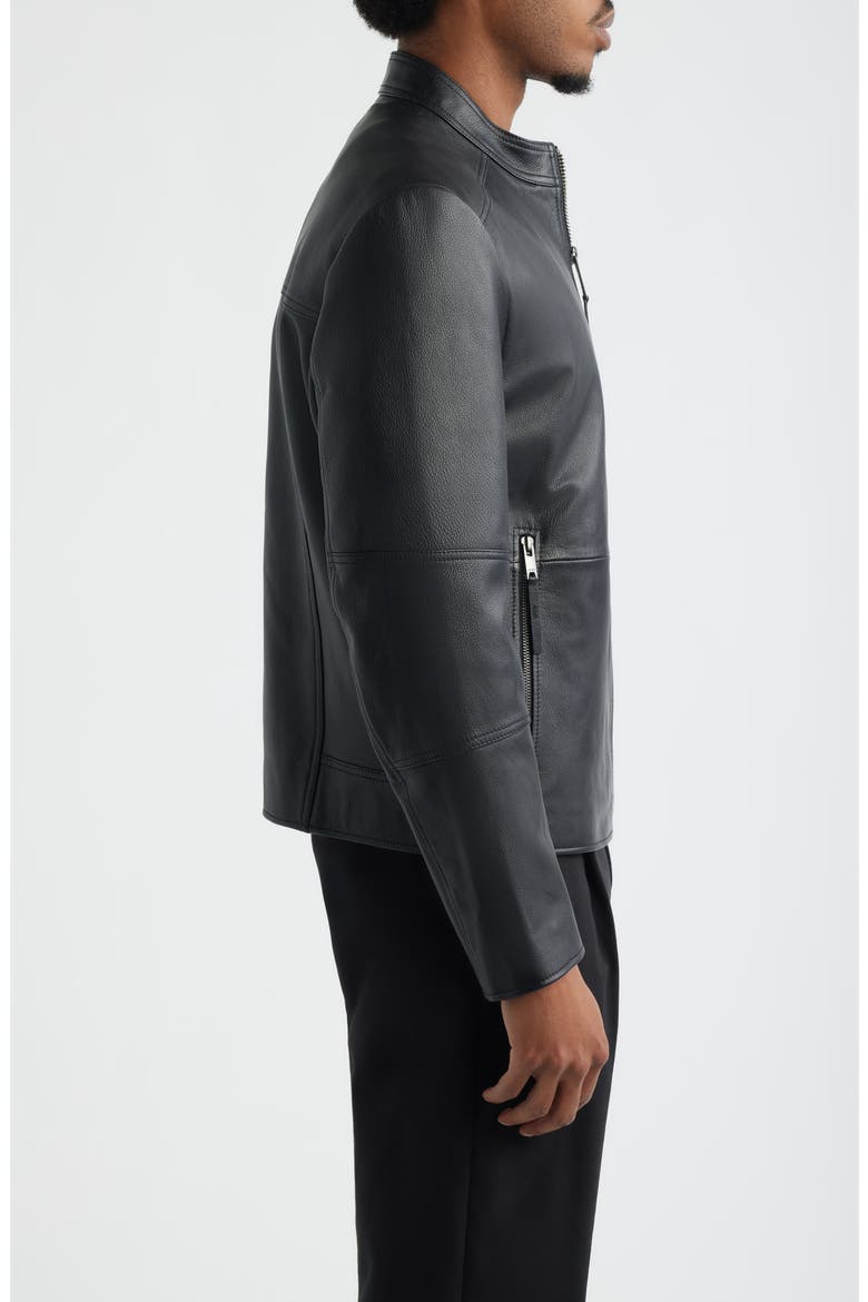 Lokis Leather Jacket, Alternate, color, BLACK