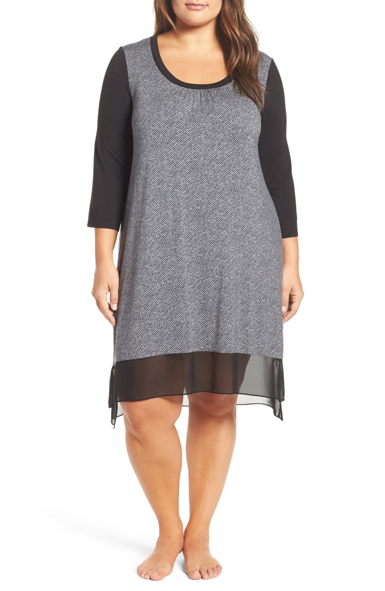 DKNY 'Urban Essentials' Stretch Modal Lounge Dress, Main, color, 
