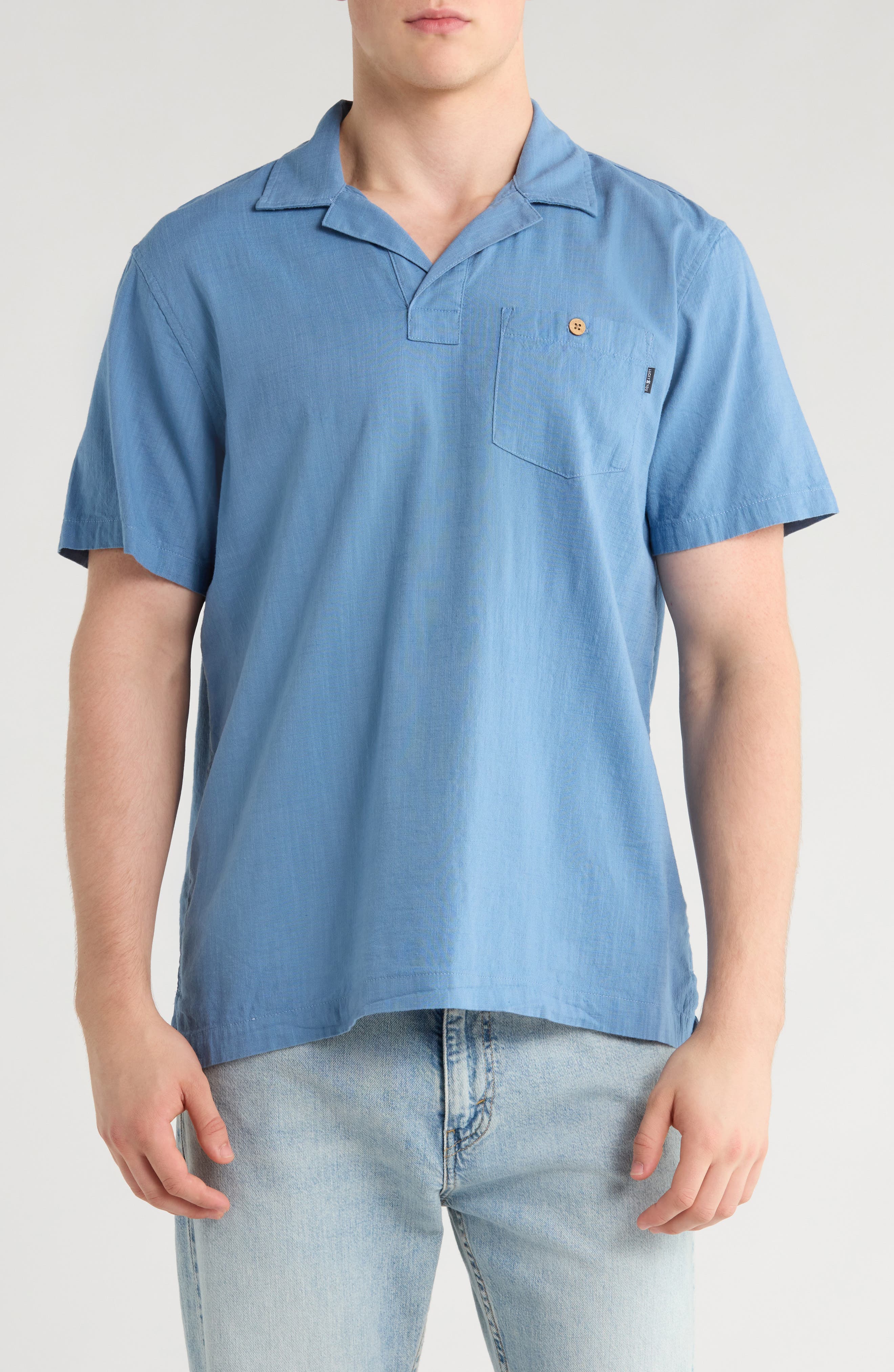 Lucky Brand Short Sleeve Slub Polo