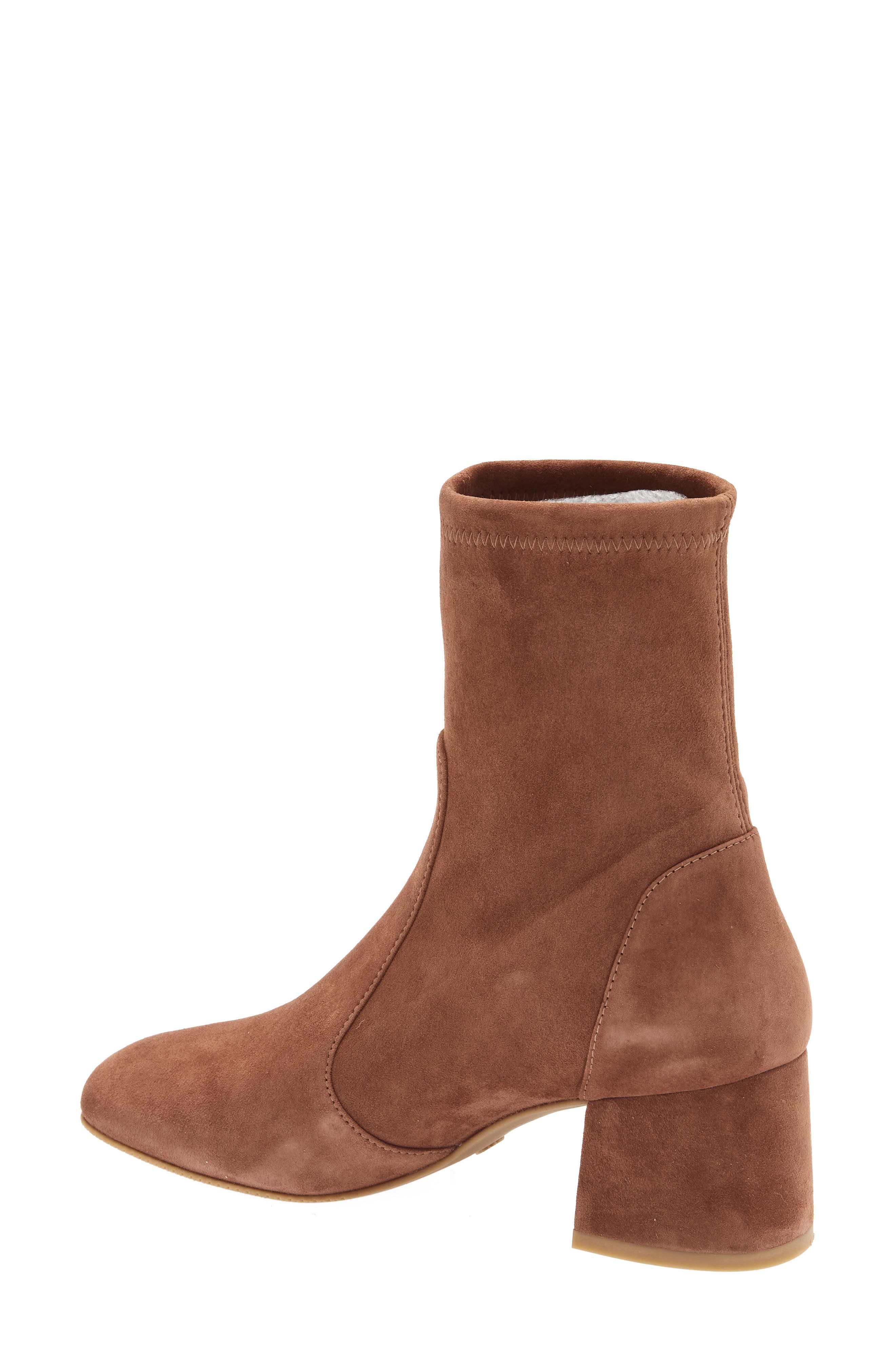 Stuart Weitzman Sleek 60 Sock Bootie, Alternate, color, Cappucino