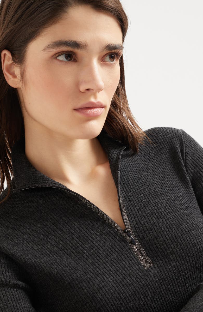 Brunello Cucinelli Lightweight sweater, Alternate, color, Anthracite