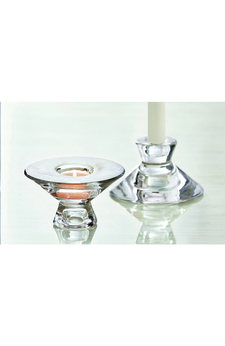 tag Aura Clear Glass Reversible Tealight and Taper Holder, Alternate, color, Clear