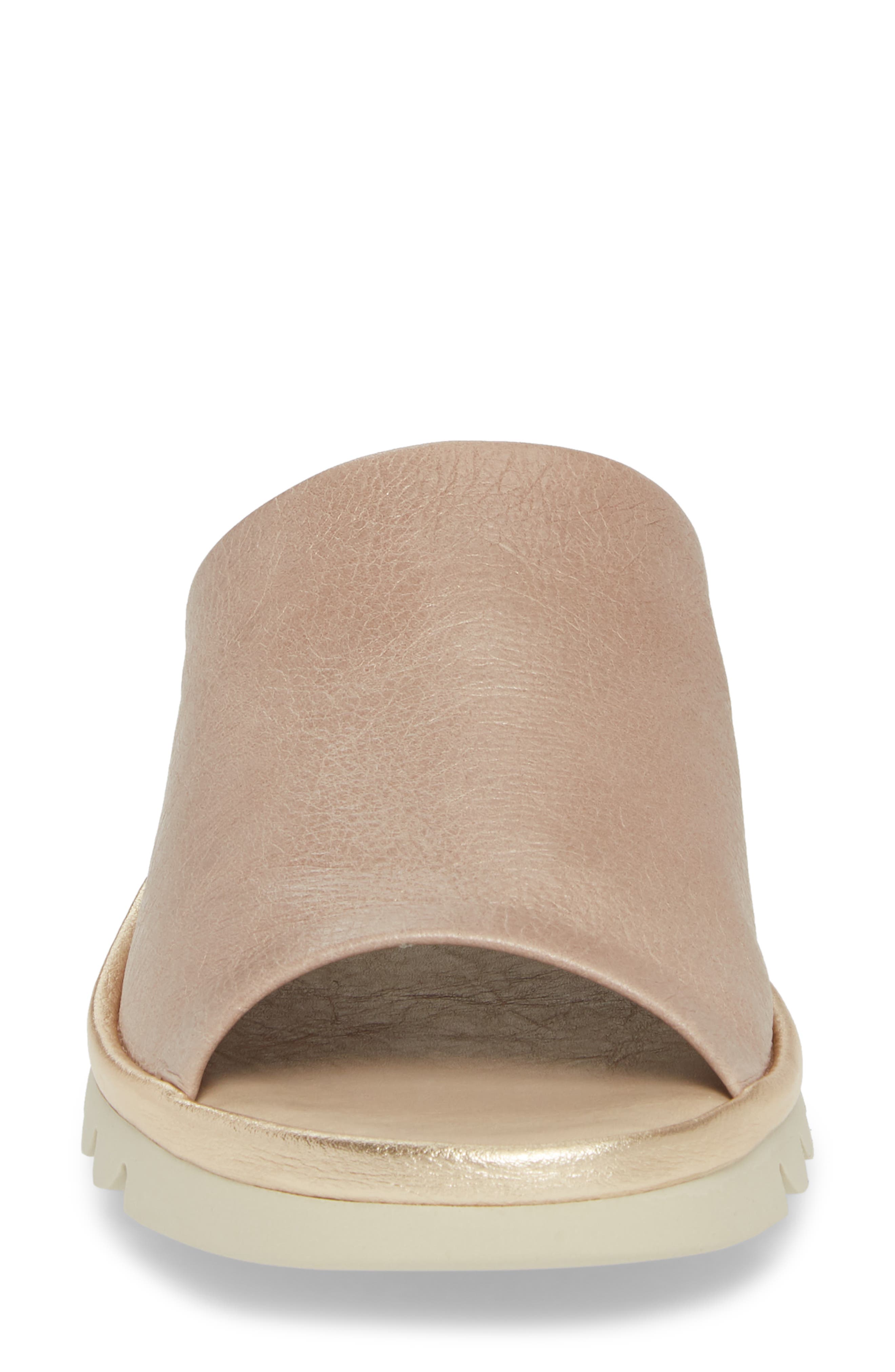 Shore Thing Slide Sandal, Alternate, color, HAZE CRACKLED LEATHER