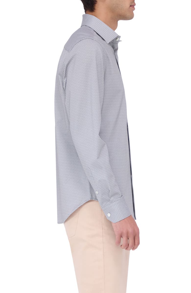 Bugatchi James OoohCotton<sup>®</sup> Geo Print Button-Up Shirt, Alternate, color,