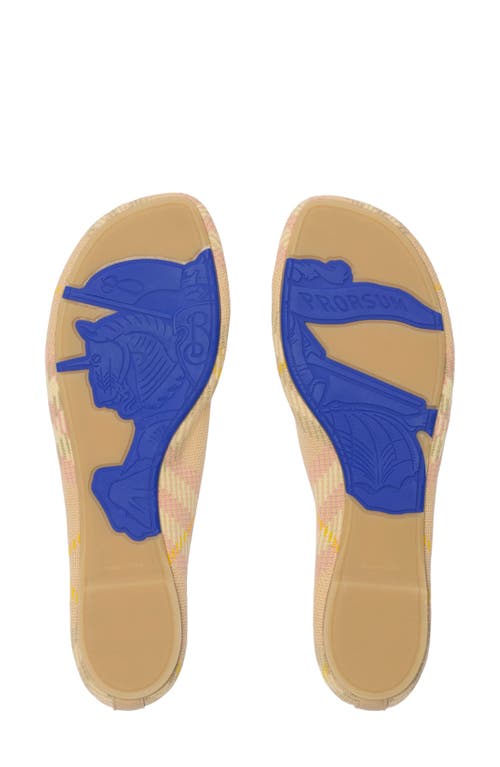 Shop Burberry Baby Check Knit Ballerina Flat
