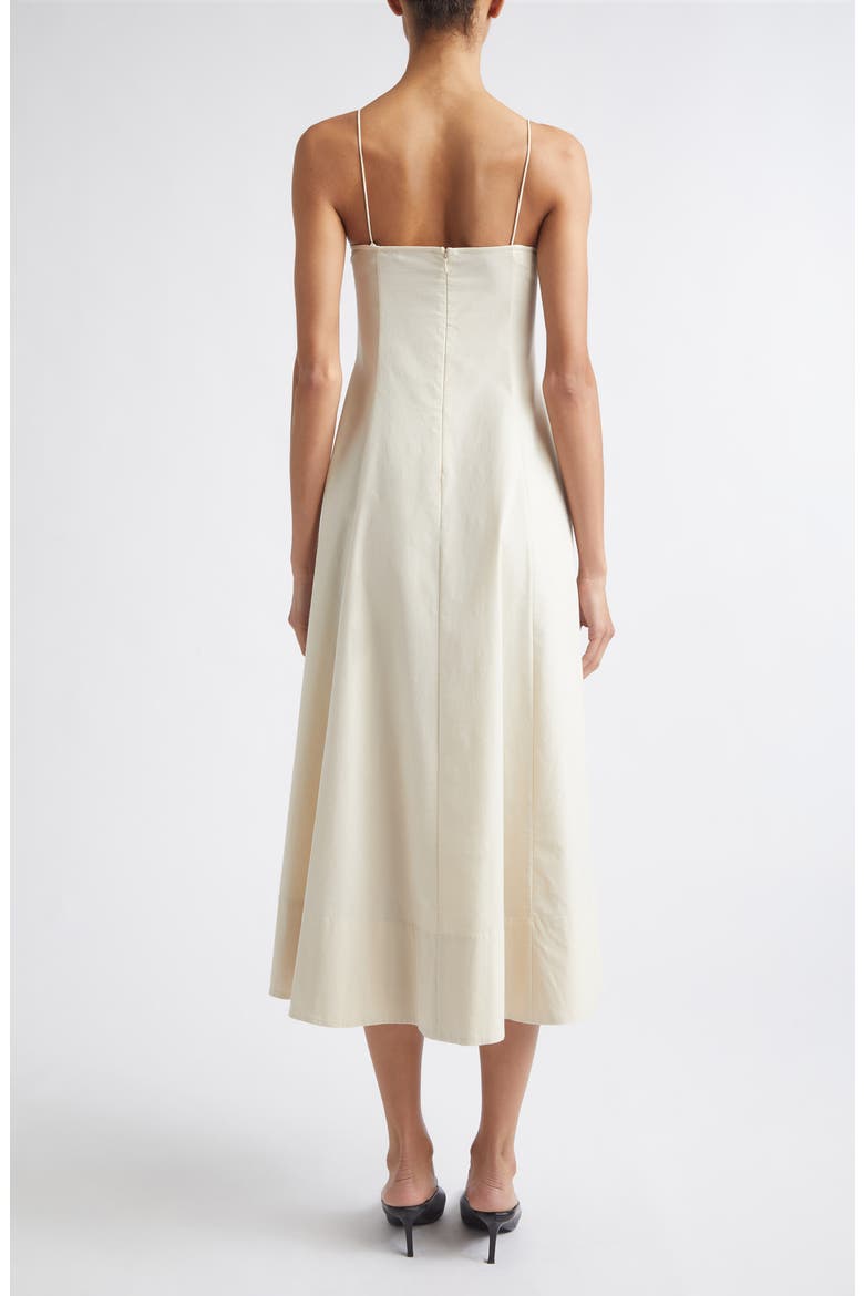 Cotton Blend Cami Midi Dress, Alternate, color, PORCELAIN