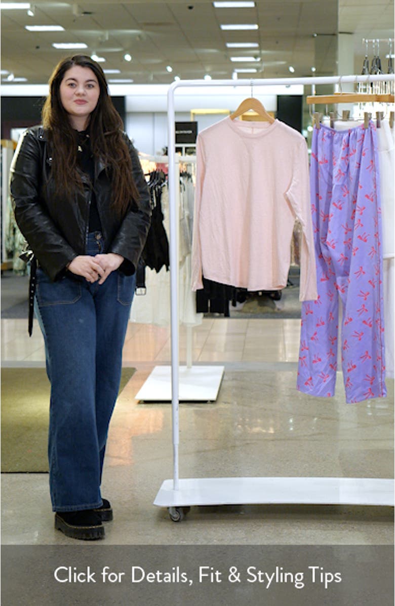 Jada Long Sleeve Cotton Pajama Top, sales video thumbnail