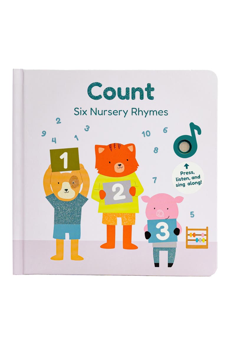 'Count Six Nursery Rhymes' Sing-Along Board Book, Main, color, GEY
