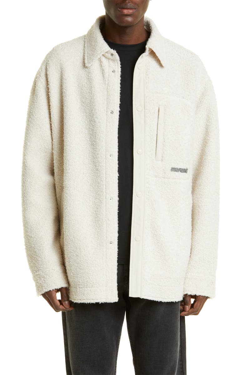 Isabel Marant Maja Bouclé Shirt Jacket, Main, color,