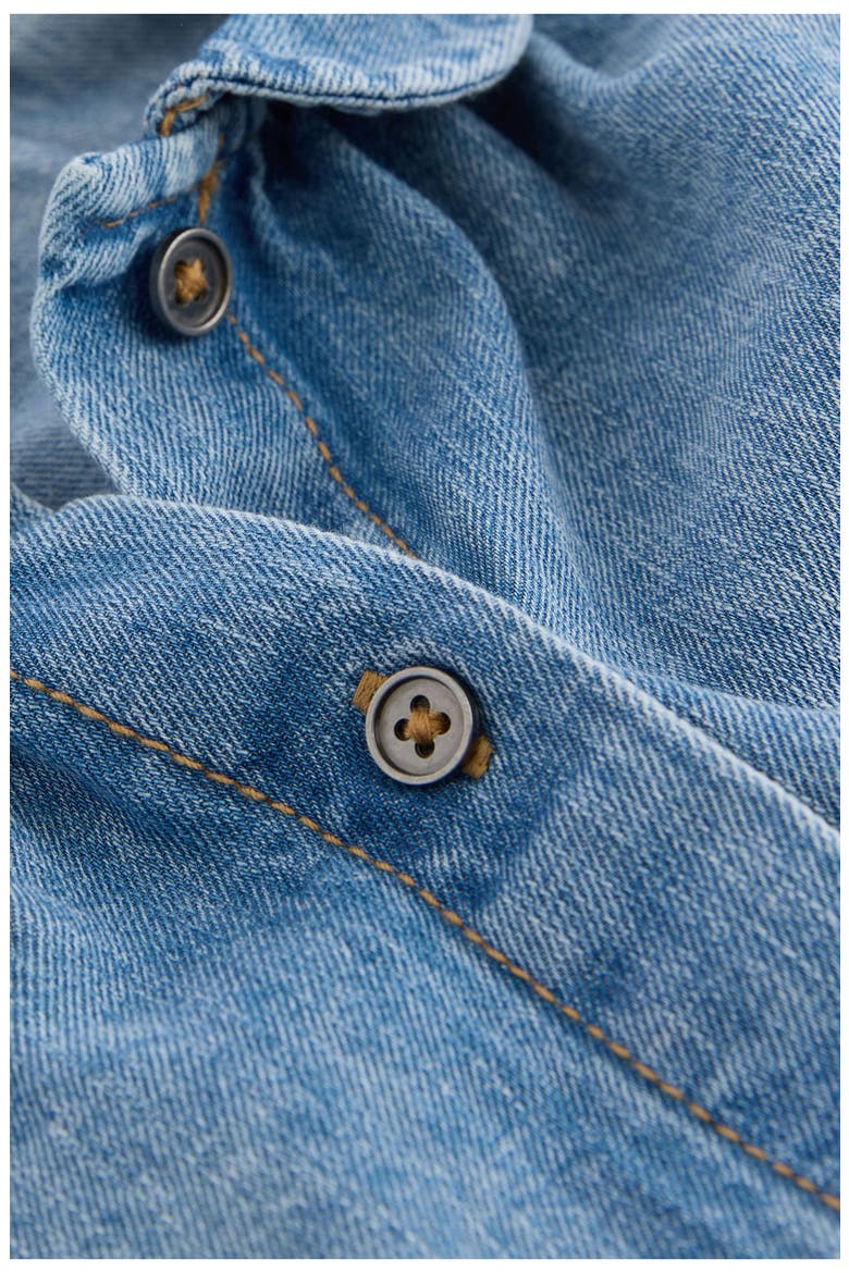 Kids' Long Sleeve Denim Shirtdress, Alternate, color, BLUE