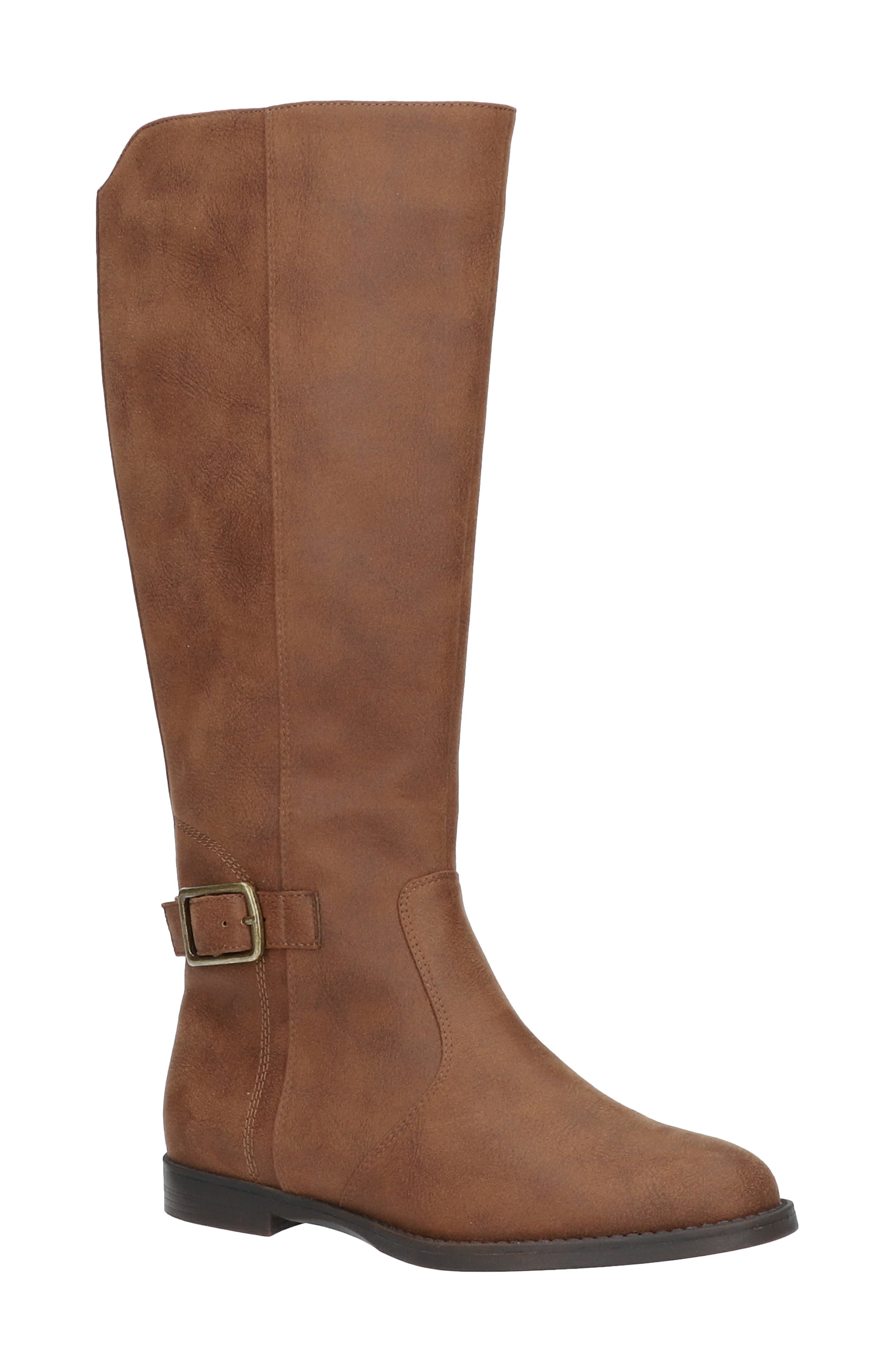 Makayla Knee High Riding Boot, Main, color, TAN FAUX LEATHER