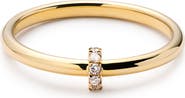 Ana Luisa Solid Yellow Gold - Diamond Link Ring