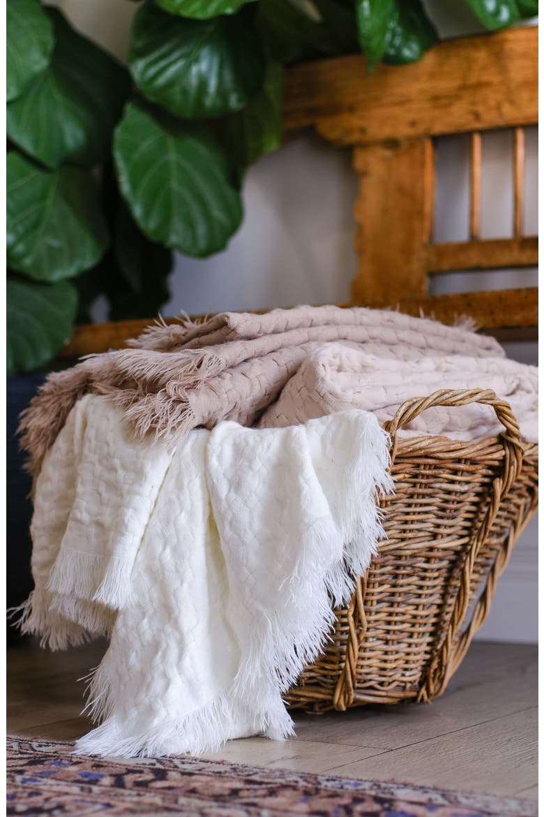 Delphine Throw Blanket, Alternate, color, IVORY