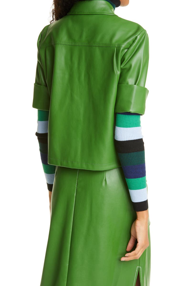 STAUD Rue Faux Leather Top, Alternate, color, 