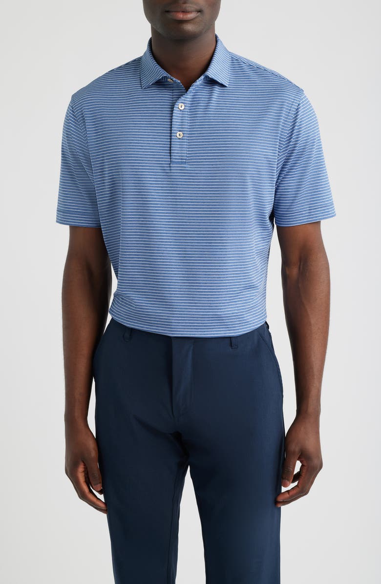 Peter Millar Merion Performance Jersey Polo, Main, color, Windsor Blue