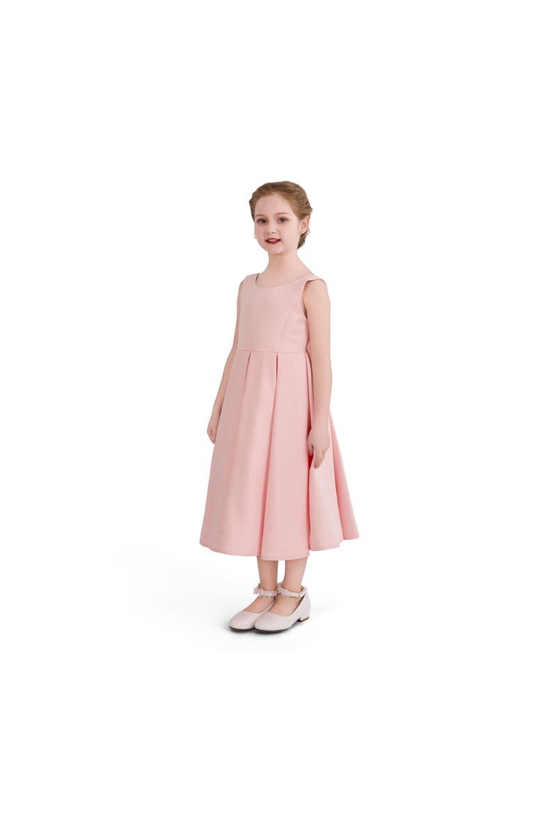 Satin Bow-Back Dress, Alternate, color, Pink