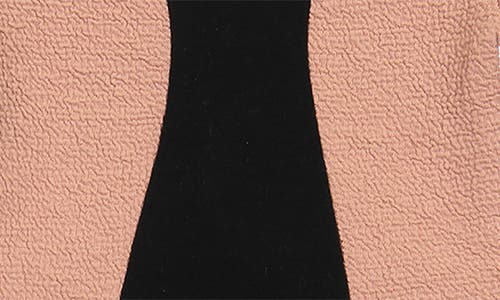 Maniere Manière Colorblock Cotton Blend Footie In Mauve