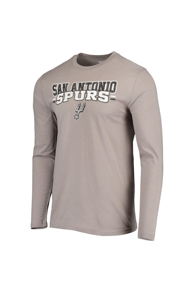 Men's Concepts Sport Gray/Black San Antonio Spurs Long Sleeve T-Shirt & Pants Sleep Set, Alternate, color, Gray