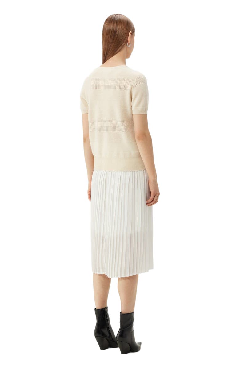 GOBI Mongolian Cashmere Short-sleeved Cashmere Crewneck Top, Alternate, color,