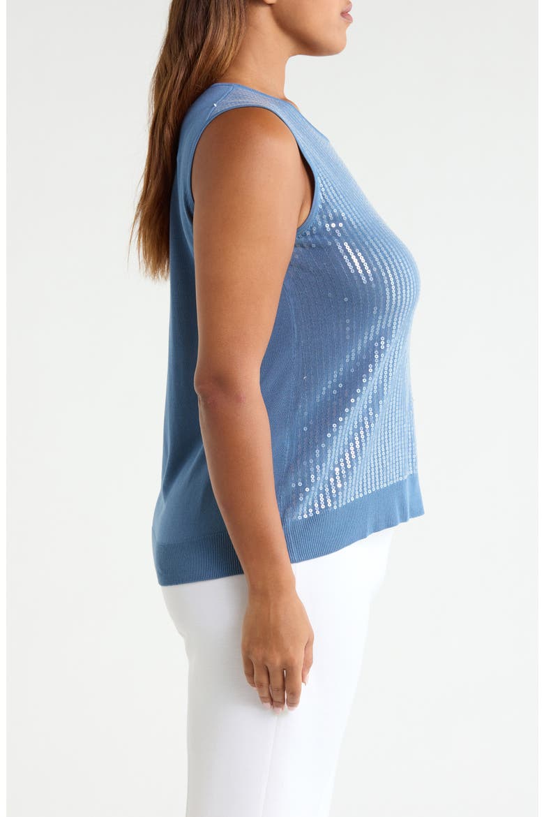 Sequin Detail Sweater Tank, Alternate, color, DUTCH BLUE