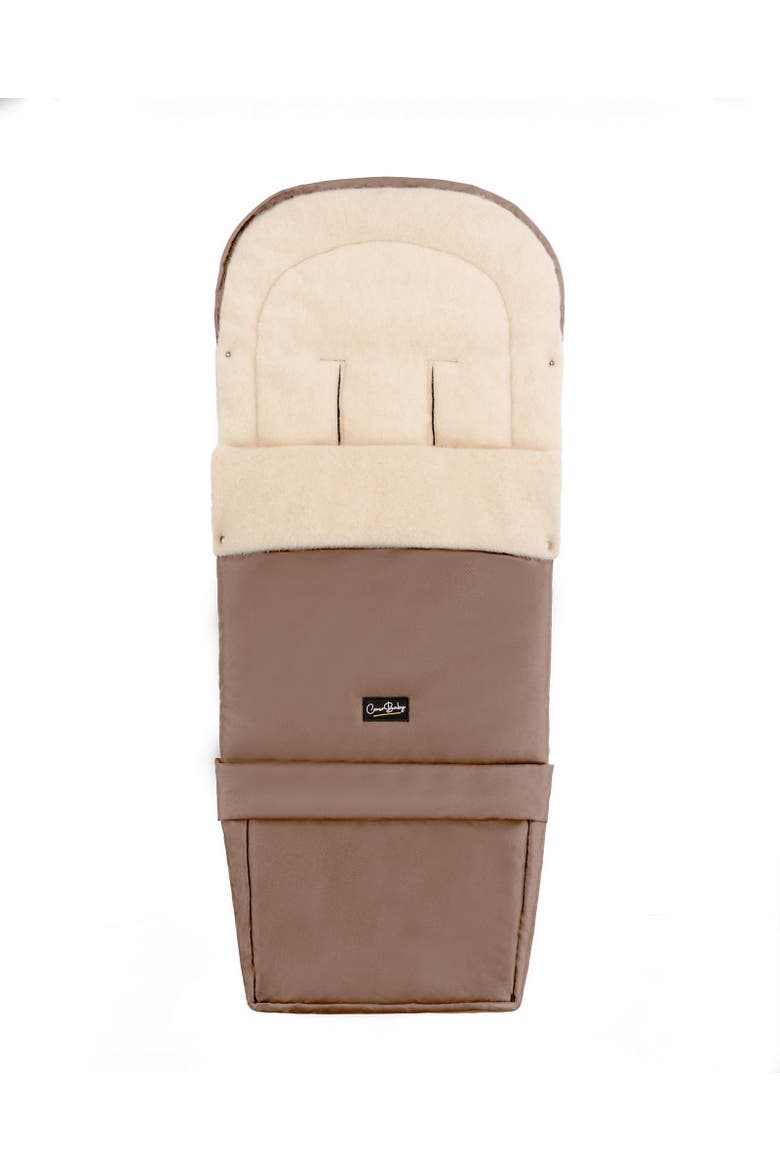 Scandinavian Organic Wool Adjustable Footmuff, Main, color, Beige