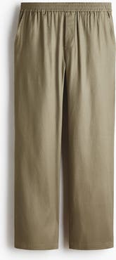 H&M Easy Care Loose Fit Linen-blend Trousers