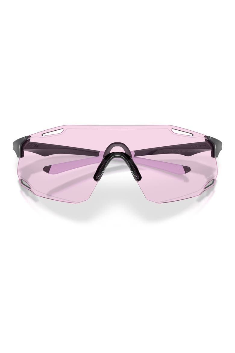 Gender Inclusive Cybr Dyno 139mm Oversize Rectangle Sunglasses, Alternate, color, PINK / GREY