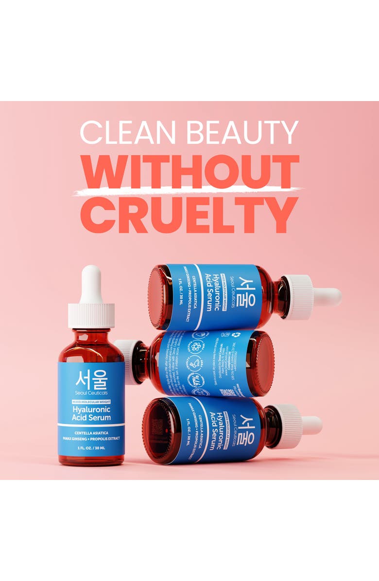 Seoul Ceuticals Korean Skin Care Hyaluronic Acid Serum, Alternate, color, NO COLOR