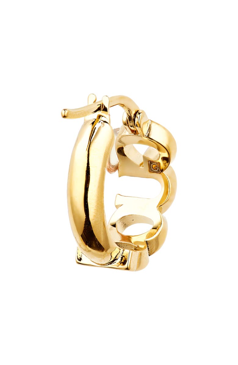Gucci Logo Script Hoop Earrings, Alternate, color, 
