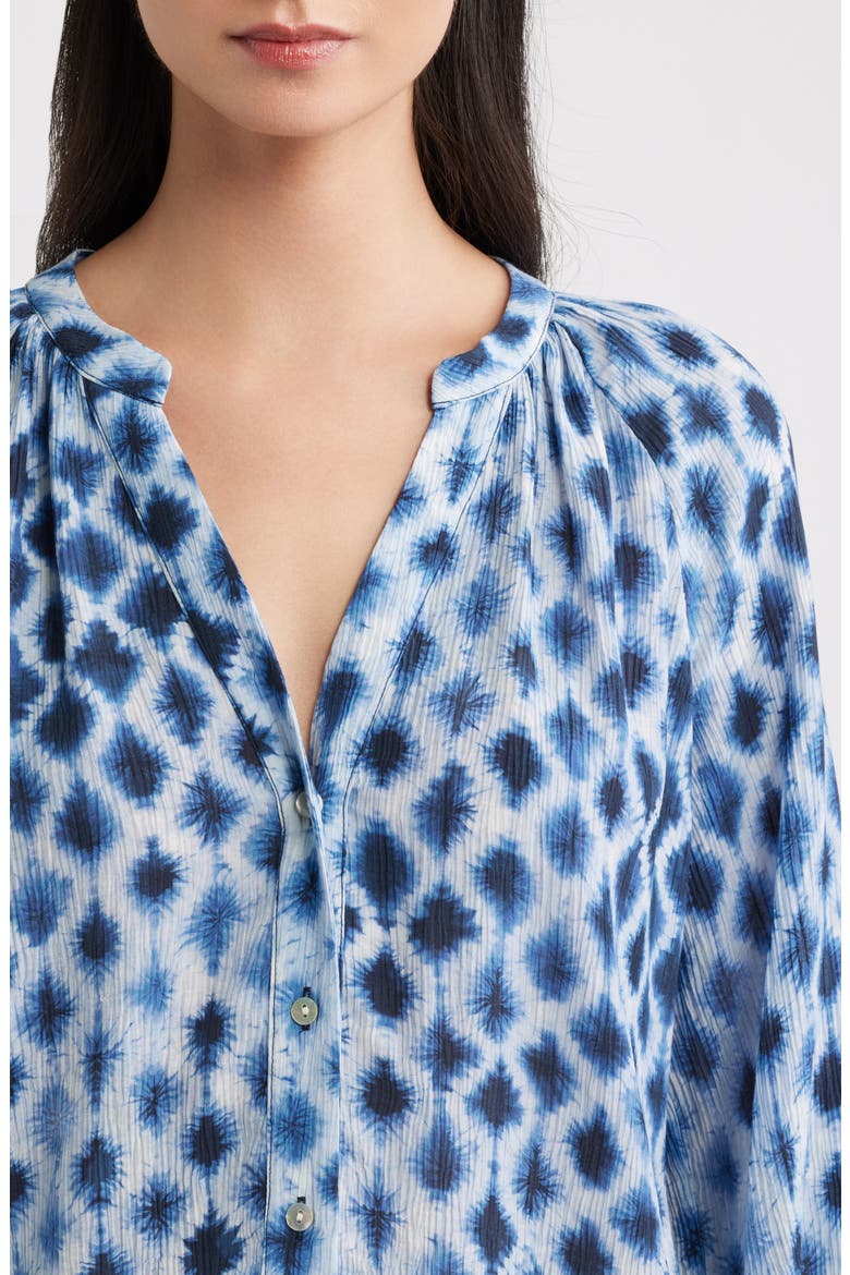 Saint Shibori Print Top, Alternate, color, SAPPHIRE SHIBORI