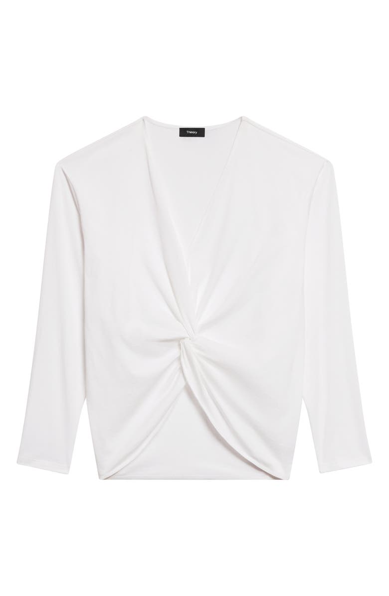 Theory Relaxed Twist Front Organic Pima Cotton Top, Alternate, color, 