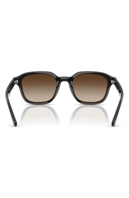 Ray Ban Ray-ban 65mm Mirrored Oversize Square Sunglasses In Black